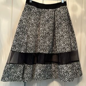 Express box pleat skirt with sheer inset